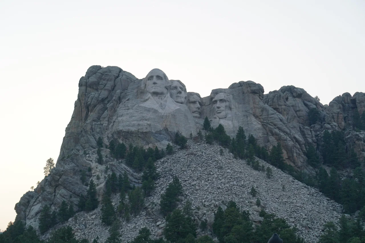 Mount Rushmore at dusk