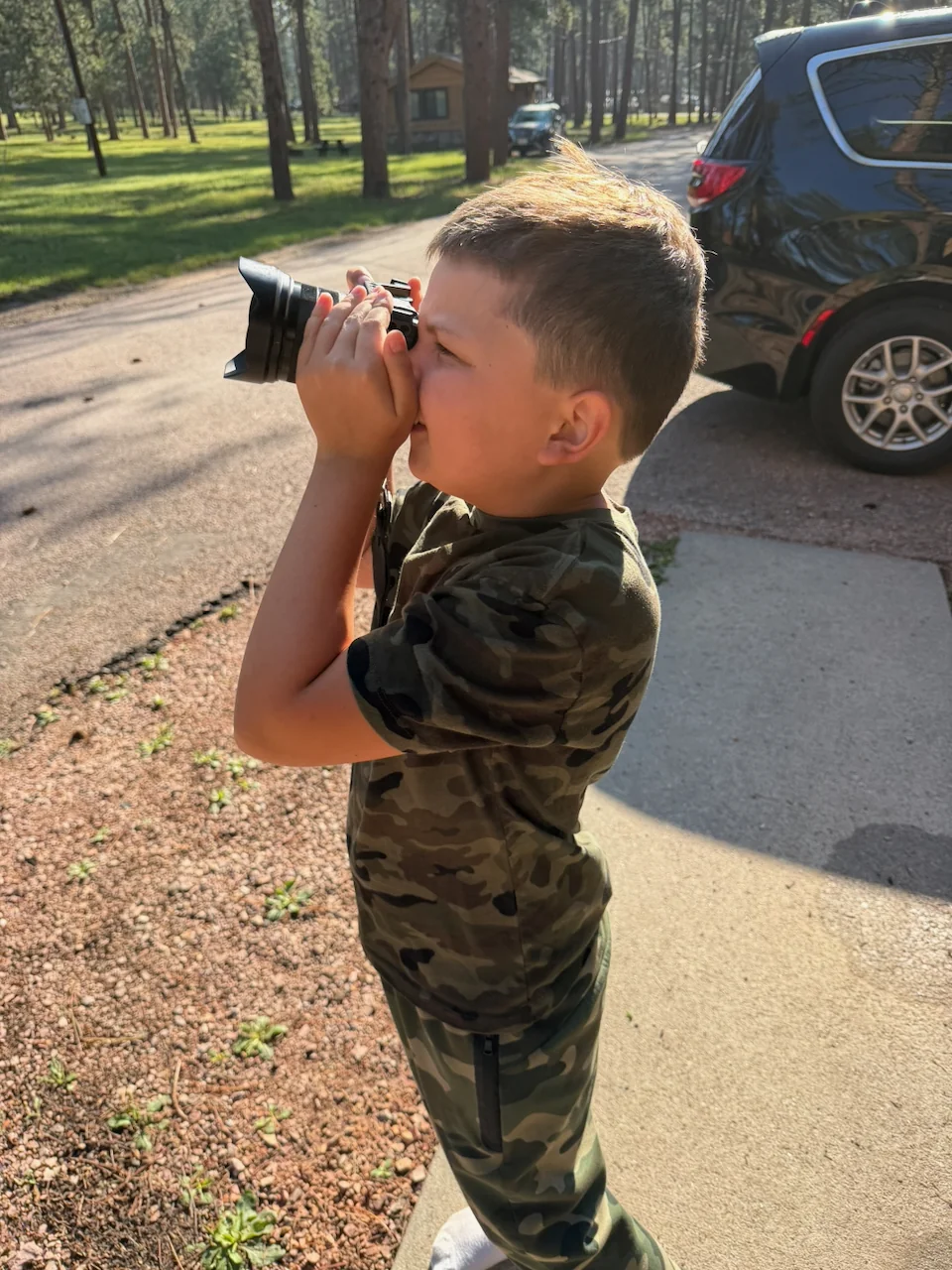 Dylan taking his turn with the Sony camera