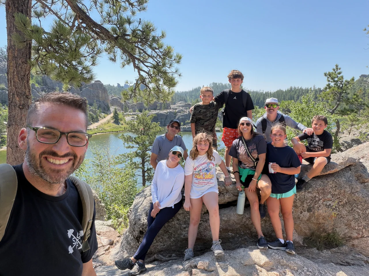 Our crew on the Sylvan Lake loop