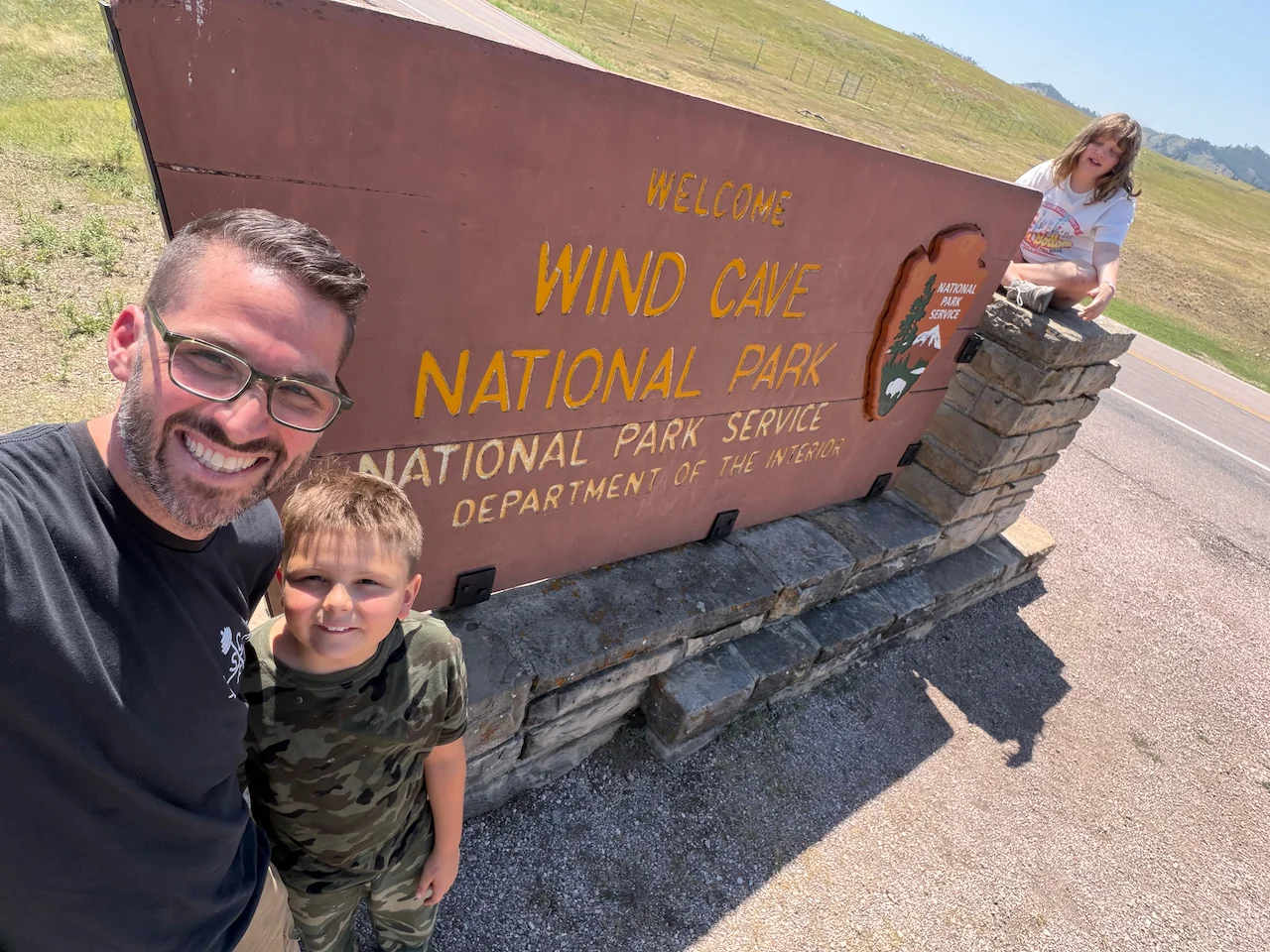 Lily and Dylan at Wind Cave National Park