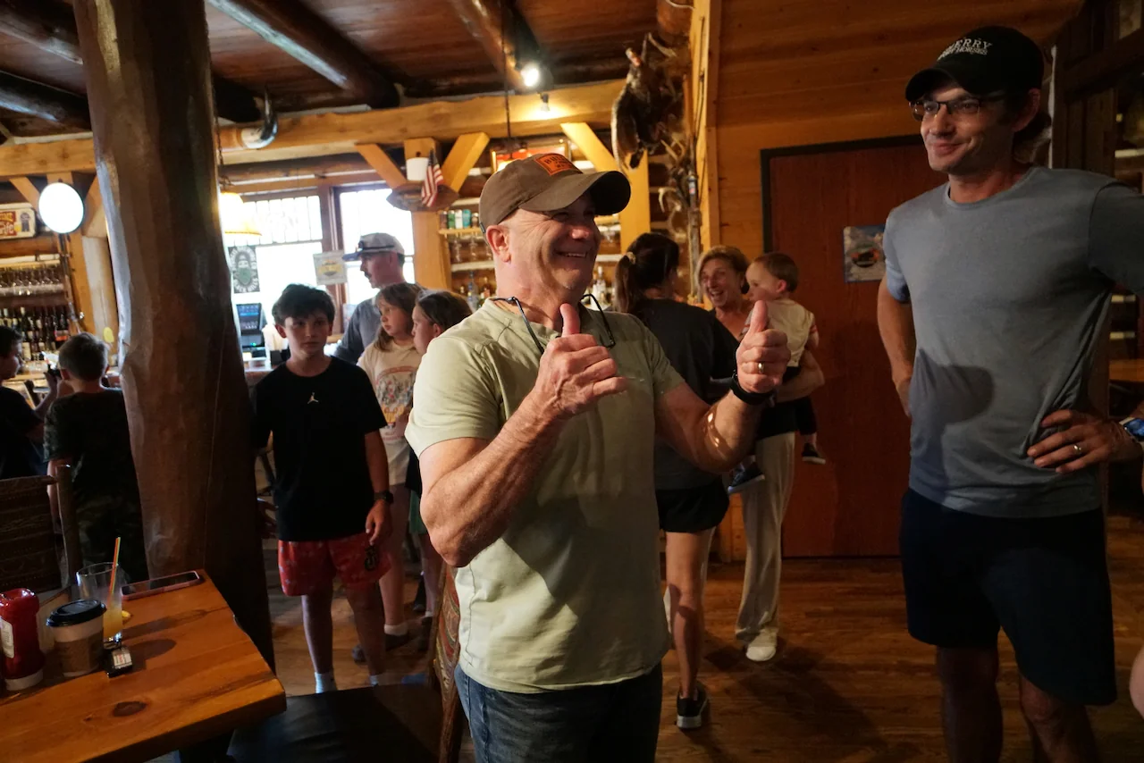 Uncle Steve realizing the whole family was there